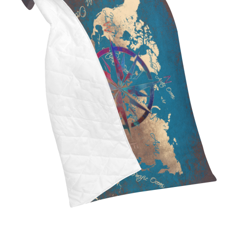 world map wind rose #map #worldmap Quilt 40"x50"