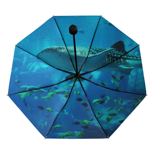 Under The Sea - Shoal Of Ocean Fish And Whale Shar Anti-UV Foldable Umbrella (Underside Printing) (U07)