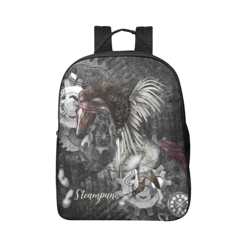 Aweswome steampunk horse with wings Popular Fabric Backpack (Model 1683)