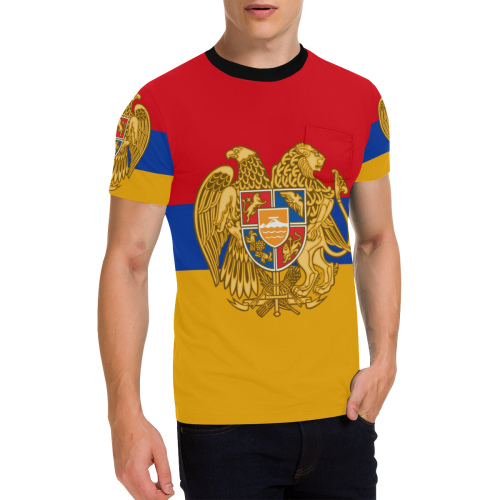 ARMENIA Men's All Over Print T-Shirt with Chest Pocket (Model T56)