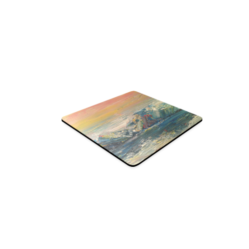 Mountains painting Square Coaster