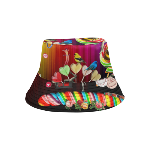 Sweet Rainbow Hugs All Over Print Bucket Hat