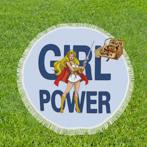 Girl Power (She-Ra) Circular Beach Shawl 59"x 59"