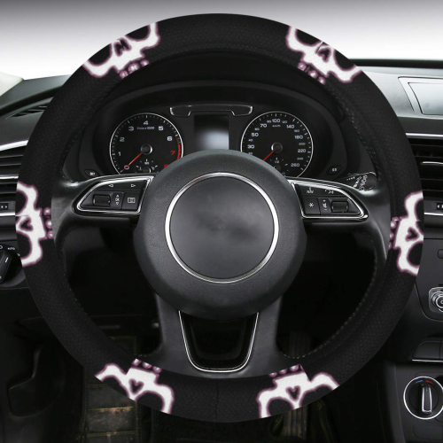 Skull Row Steering Wheel Cover with Anti-Slip Insert