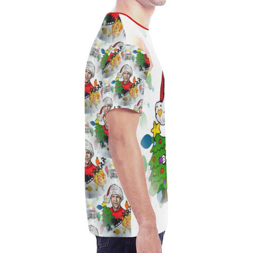 Best Christmas Popart by Nico Bielow New All Over Print T-shirt for Men/Large Size (Model T45)