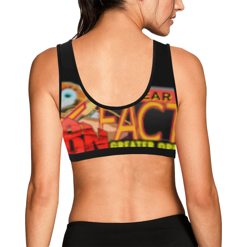 TOP (black/black) - RBN XFACTOR Women's All Over Print Sports Bra (Model T52)