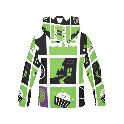 Design hoodie : Halloween All Over Print Hoodie for Women (USA Size) (Model H13)