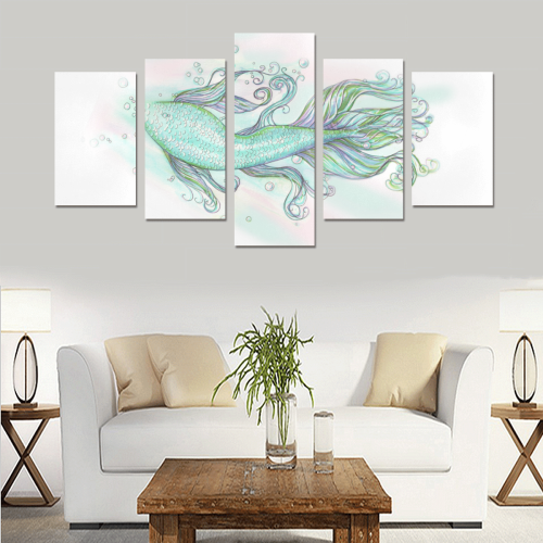 Mermaid Tail Canvas Print Sets C (No Frame)