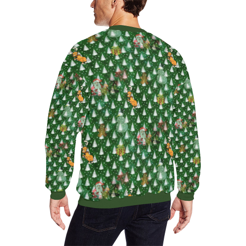 Christmas by Nico Bielow Men's Oversized Fleece Crew Sweatshirt (Model H18)