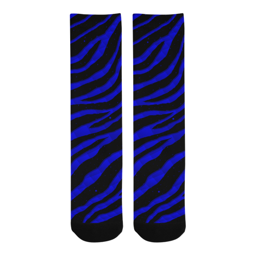 Ripped SpaceTime Stripes - Blue Men's Custom Socks