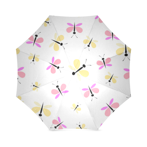 Watercolor Butterflies Foldable Umbrella (Model U01)