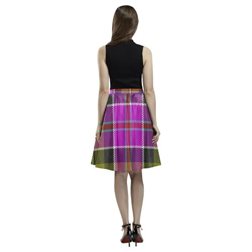 Culloden tartan Melete Pleated Midi Skirt (Model D15)