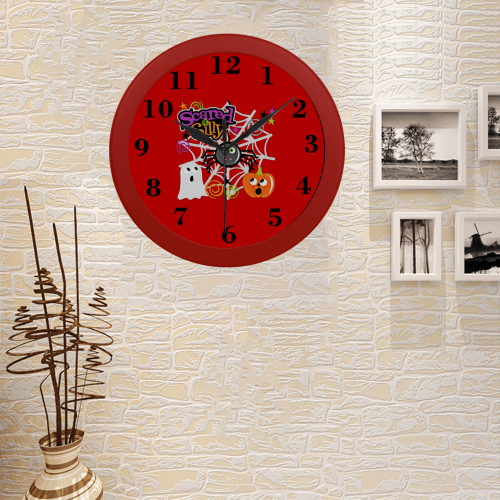 Scared Silly Circular Plastic Wall clock