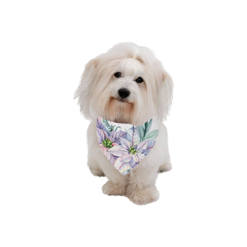 Wonderful flowers, watercolor Pet Dog Bandana/Large Size