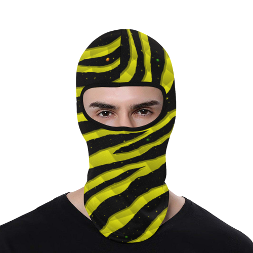 Ripped SpaceTime Stripes - Yellow All Over Print Balaclava