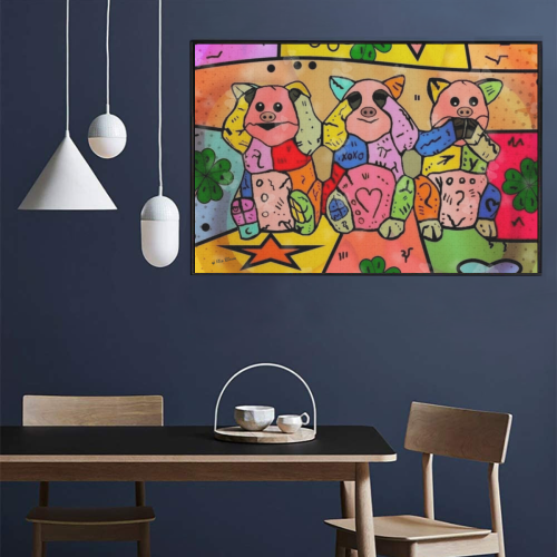 Pigs by Nico Bielow 1000-Piece Wooden Photo Puzzles