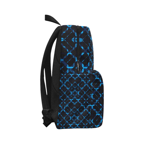 Diagonal Blue & Black Plaid  modern style Unisex Classic Backpack (Model 1673)