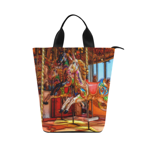 Take A Ride On The Merry-go-round Nylon Lunch Tote Bag (Model 1670)