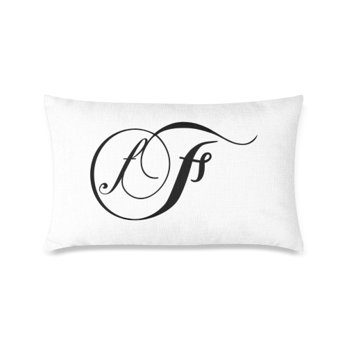 Alphabet F by Jera Nour Custom Zippered Pillow Case 16"x24"(One Side Printing)