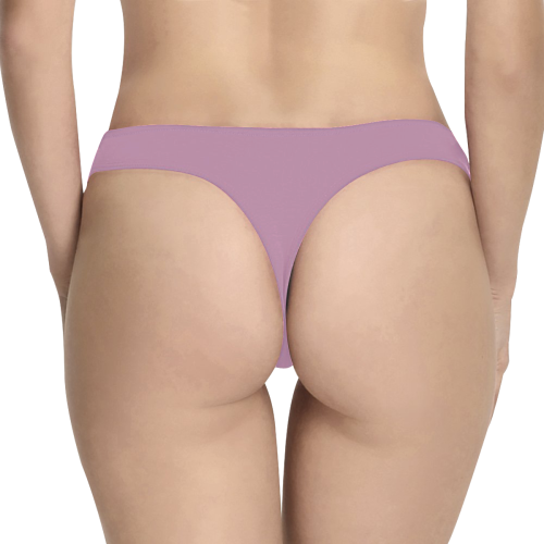 color mauve Women's All Over Print Thongs (Model L30)