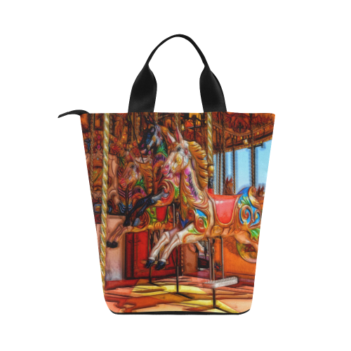 Take A Ride On The Merry-go-round Nylon Lunch Tote Bag (Model 1670)