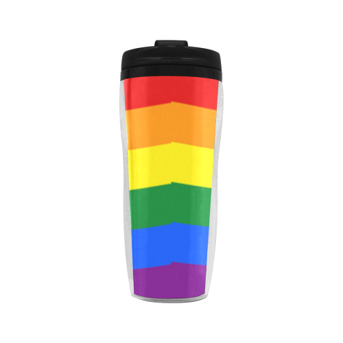 Gay Pride Rainbow Flag Stripes Reusable Coffee Cup (11.8oz)