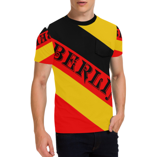 BERLIN Men's All Over Print T-Shirt with Chest Pocket (Model T56)