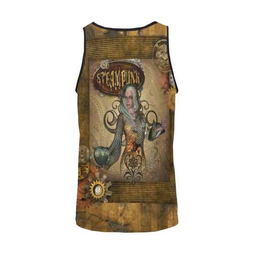 Steampunk lady with owl Men's All Over Print Tank Top (Model T57)