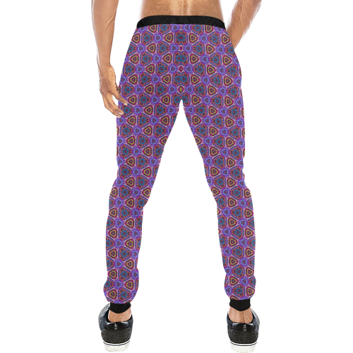 Purple Doodles - Hidden Smiles Men's All Over Print Sweatpants (Model L11)