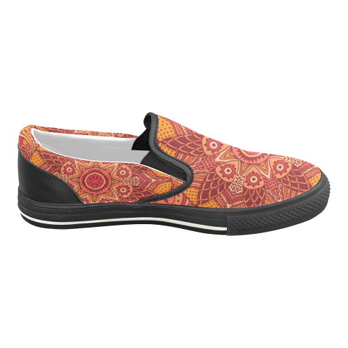 MANDALA SPICE OF LIFE Women's Slip-on Canvas Shoes/Large Size (Model 019)