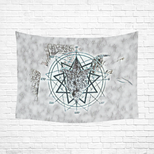 Chaos Magick Spirit Circle Cotton Linen Wall Tapestry 80"x 60"
