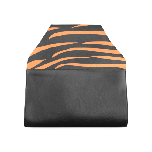 Tiger Stripes Black and Orange Clutch Bag (Model 1630)