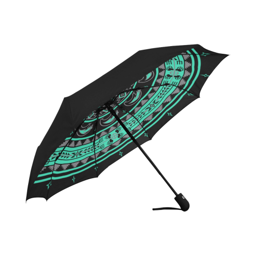 Bear Medicine Aqua round Anti-UV Auto-Foldable Umbrella (Underside Printing) (U06)