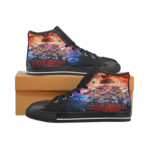 STRANGER THINGS High Top Canvas Shoes for Kid (Model 017)