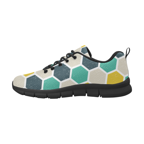Hexagonal Geometric Women's Breathable Running Shoes (Model 055)
