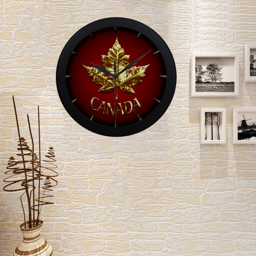 Canada Wall Clock Gold Medal Canada Circular Plastic Wall clock