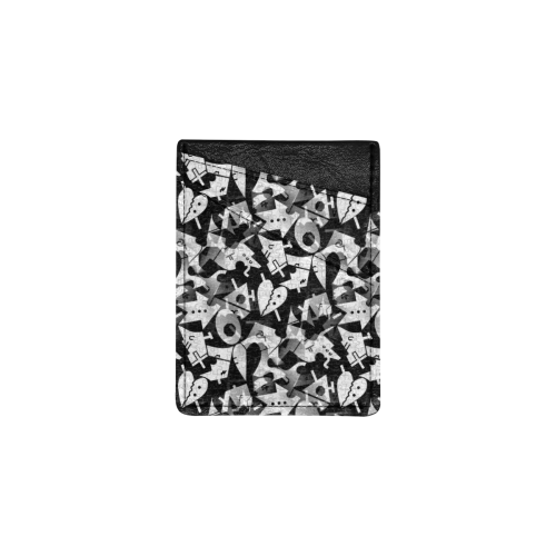 Balck and White by Nico Bielow Cell Phone Card Holder
