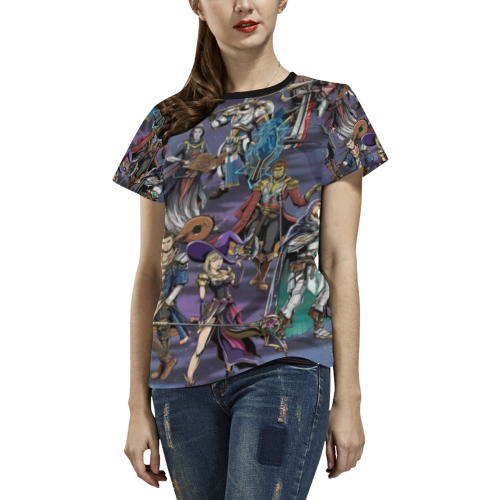 Dungeons and Dragons T-Shirt All Over Print T-shirt for Women/Large Size (USA Size) (Model T40)