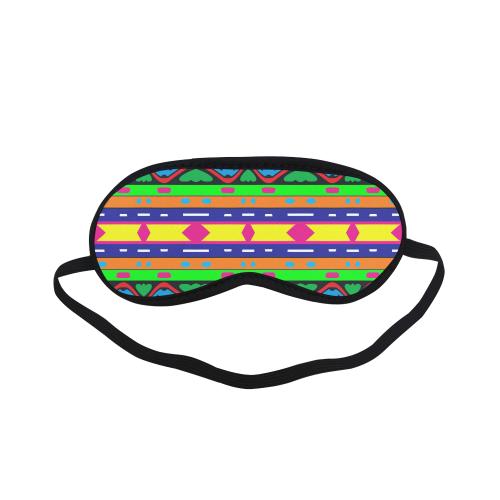Distorted colorful shapes and stripes Sleeping Mask