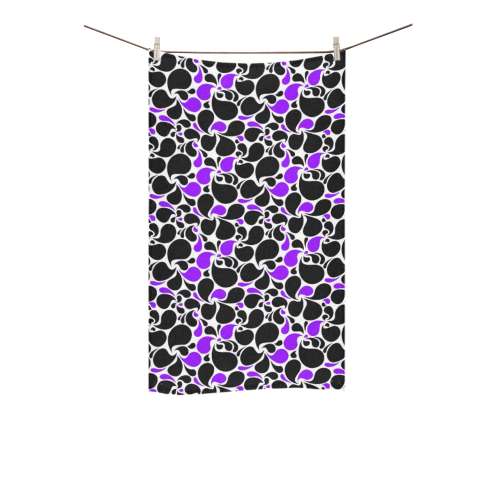 purple black paisley Custom Towel 16"x28"