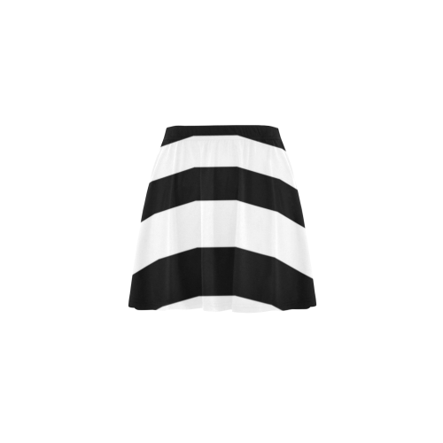 Black & White Bars Mini Skating Skirt (Model D36)
