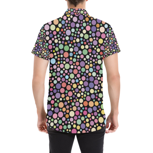 Colorful dot pattern Men's All Over Print Short Sleeve Shirt (Model T53)