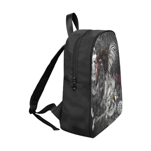 Aweswome steampunk horse with wings Fabric School Backpack (Model 1682) (Large)