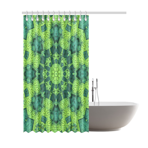 Green Theme Mandala Shower Curtain 72"x84"