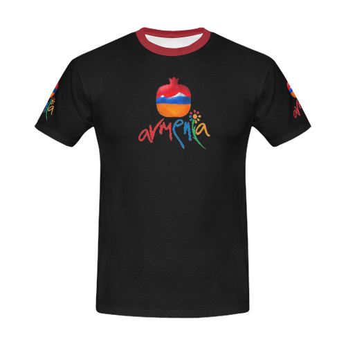 Armenian Pomegranate All Over Print T-Shirt for Men/Large Size (USA Size) Model T40)