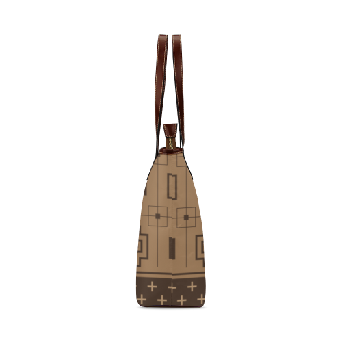 The Directions Brown Shoulder Tote Bag (Model 1646)