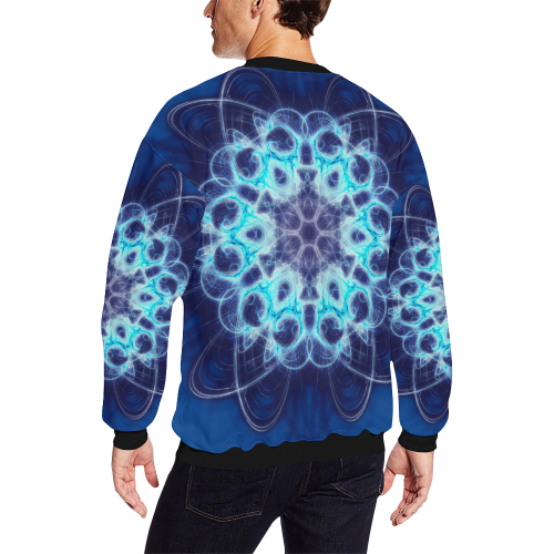 MANDALA BIG BANG All Over Print Crewneck Sweatshirt for Men/Large (Model H18)