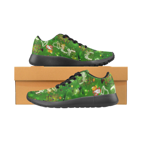 Green Christmas Popart by Nico Bielow Men’s Running Shoes (Model 020)