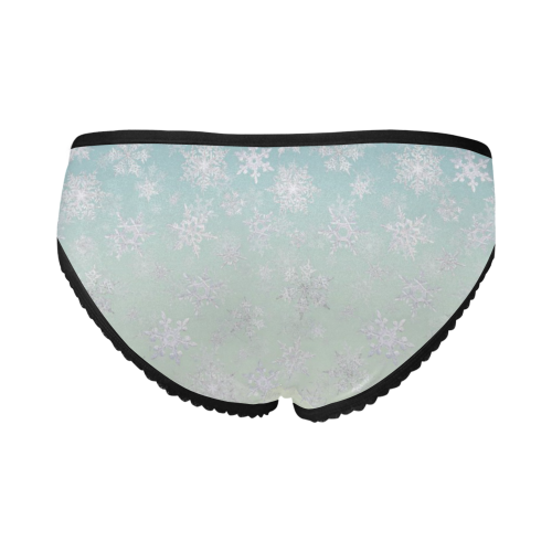 Frosty Day Snowflakes on Misty Sky Women's All Over Print Girl Briefs (Model L14)