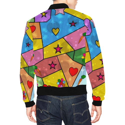 Love Popart by Nico Bielow All Over Print Bomber Jacket for Men/Large Size (Model H19)